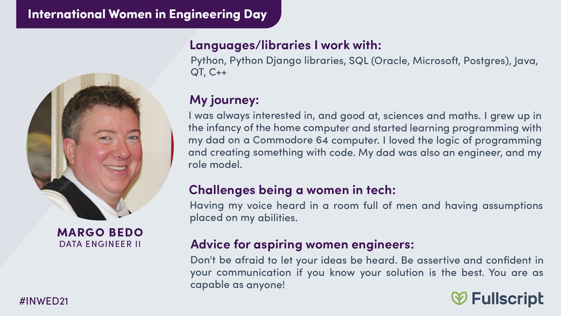 Image from: Celebrating the Women of Engineering at Fullscript